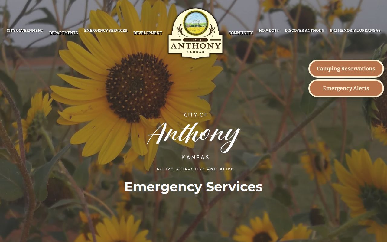 Anthony Police Department official arrest records page in Harper County